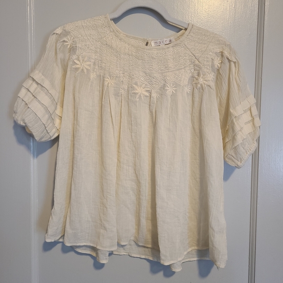 Marea By Liz Joy Tops - MAREA Daisy Top Ivory Size Small